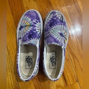 Vans tie dye slip on shoes women's size 8, men's size 6.5